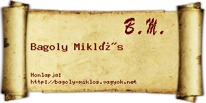 Bagoly Miklós névjegykártya
